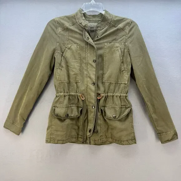Hinge Jacket Women's S Olive Military Style Utility Jacket Cargo Preppy Normcore - Picture 1 of 10